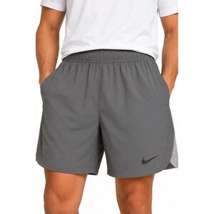 Nike Dri Fit Running Shorts men XL Gray Lined Elastic Waist Training Workout Gym